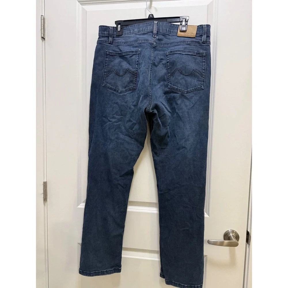Urban Star Mens Dark Wash Straight Leg Stretch Denim Jeans 38x32 02513692CU Blue